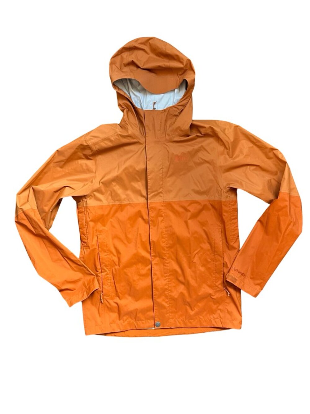 REI Co-op NWOT Men's Small Rainer Rain Jacket Peak 2.5L - Orange, Hooded